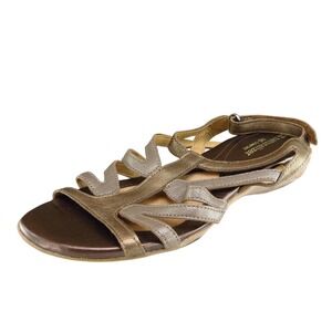 Naturalizer Sz 7 M Brown Gladiator Leather‎ Women Sandals